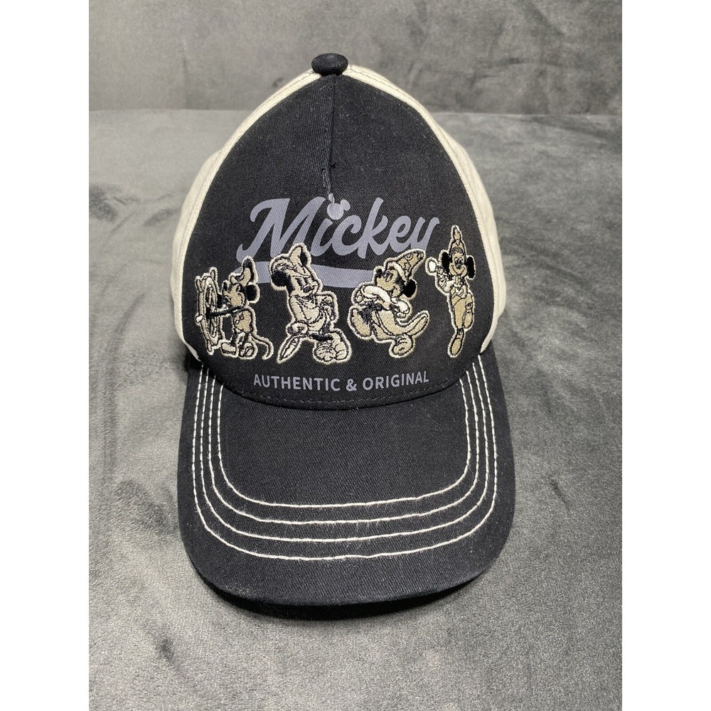Disney Hat Cap‎ Strap Back Two Tone Suede Walt Disney Parks World Magic Casual